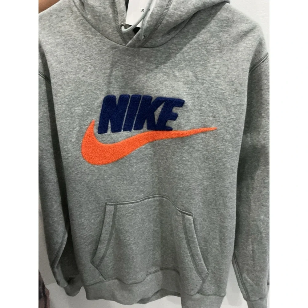 Nike‎ Club Fleece Pullover Hoodie Sweatshirt FN3104-063 Gray Mens Size-Med NWT
